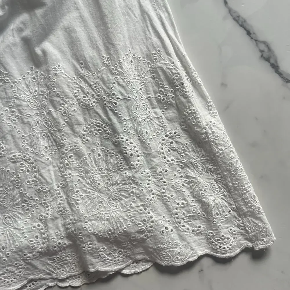 Zara White Eyelet Maxi Dress - Picture 10 of 11
